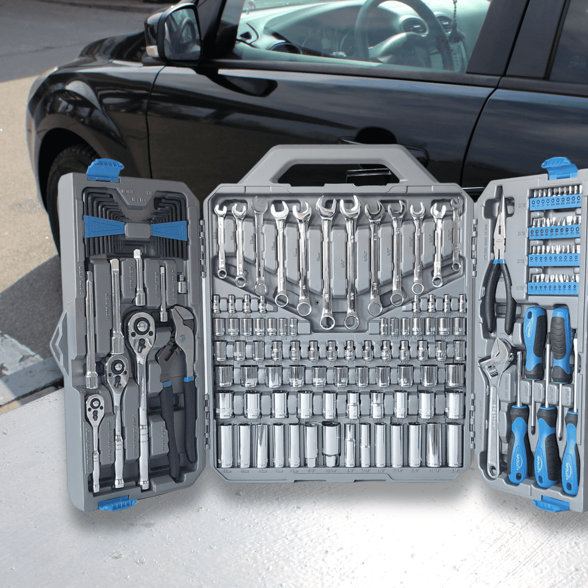 Apollo 163-Piece SAE & Metric Mechanics Tool Kit