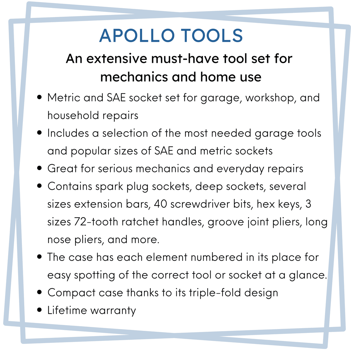 Apollo 163-Piece SAE & Metric Mechanics Tool Kit