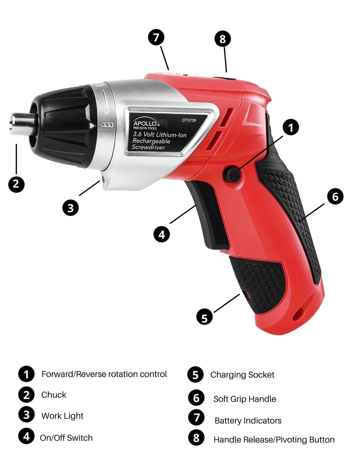 Apollo 161-Piece Home Tool Kit with Cordless Screwdriver