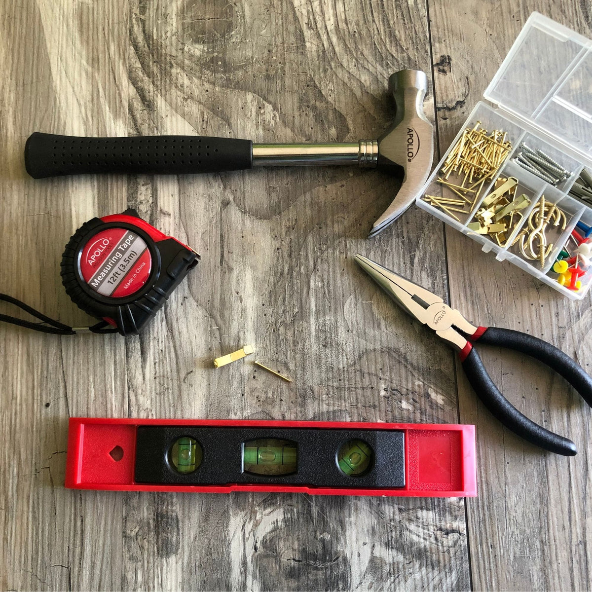 Apollo 161-Piece Home Tool Kit with Cordless Screwdriver