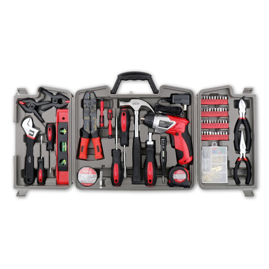Apollo 161-Piece Home Tool Kit with Cordless Screwdriver