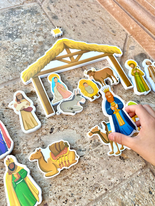 Quiet Nativity Foam Bath Play Set — 17 Pieces