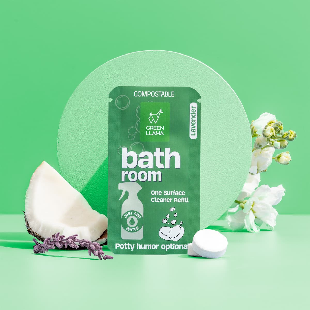 Refillable Lavender Bathroom Cleaning Kit