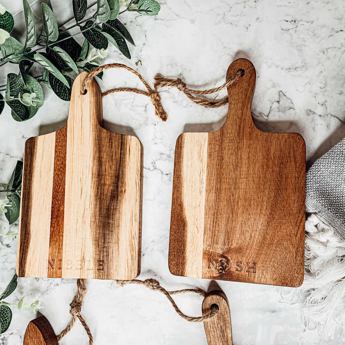 Acacia Mini Serving Boards — Individual or Set of 4