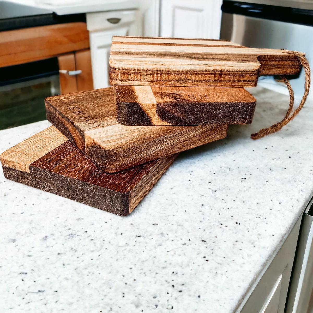Acacia Mini Serving Boards — Individual or Set of 4