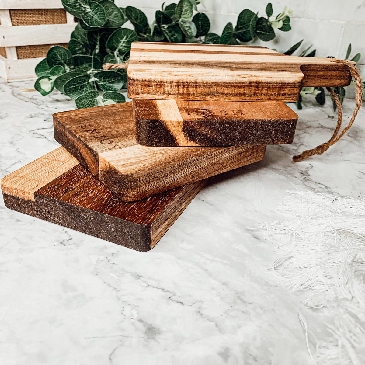 Acacia Mini Serving Boards — Individual or Set of 4