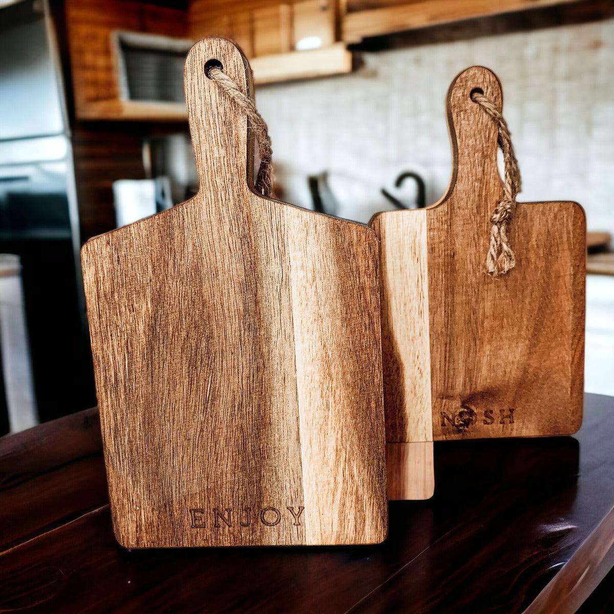 Acacia Mini Serving Boards — Individual or Set of 4