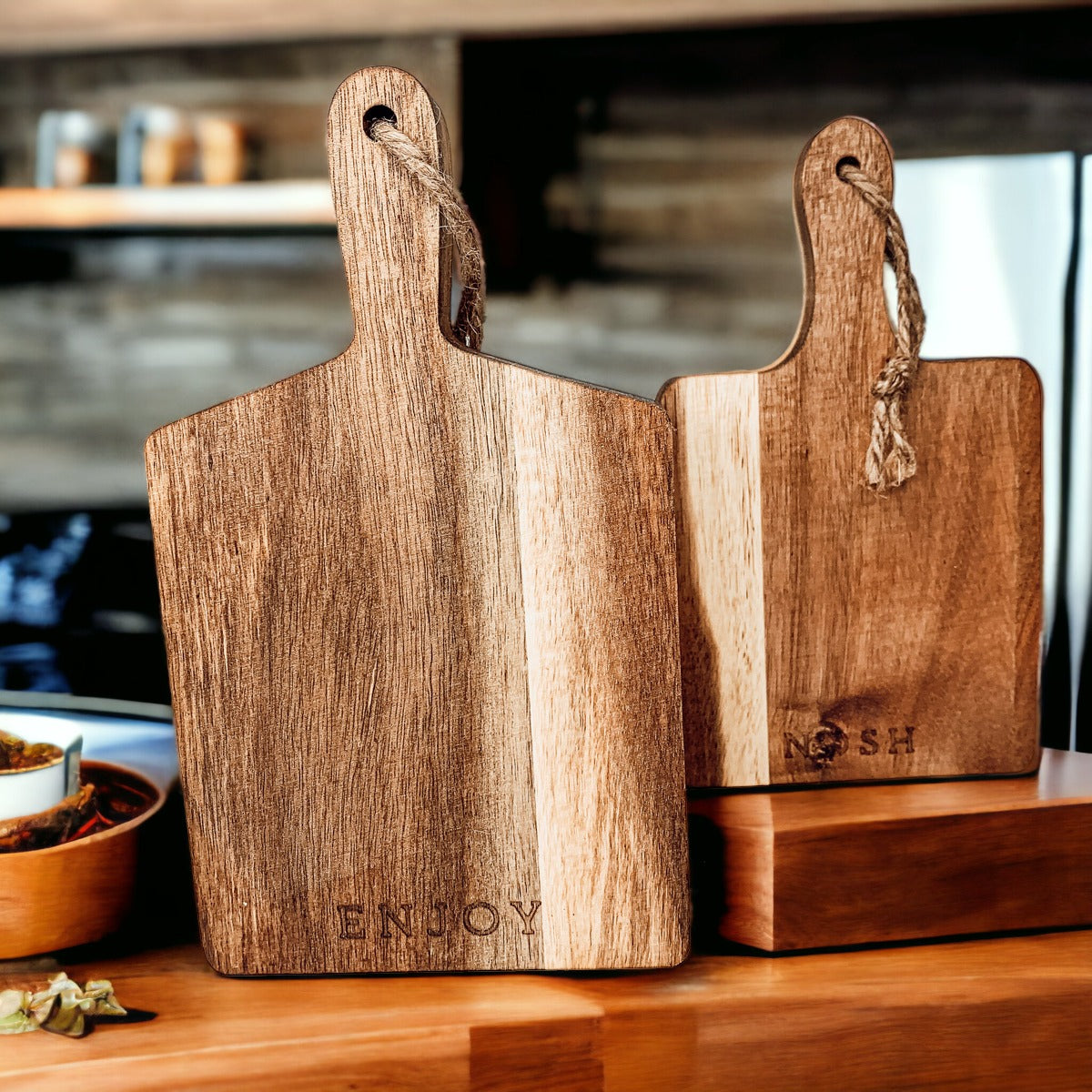 Acacia Mini Serving Boards — Individual or Set of 4