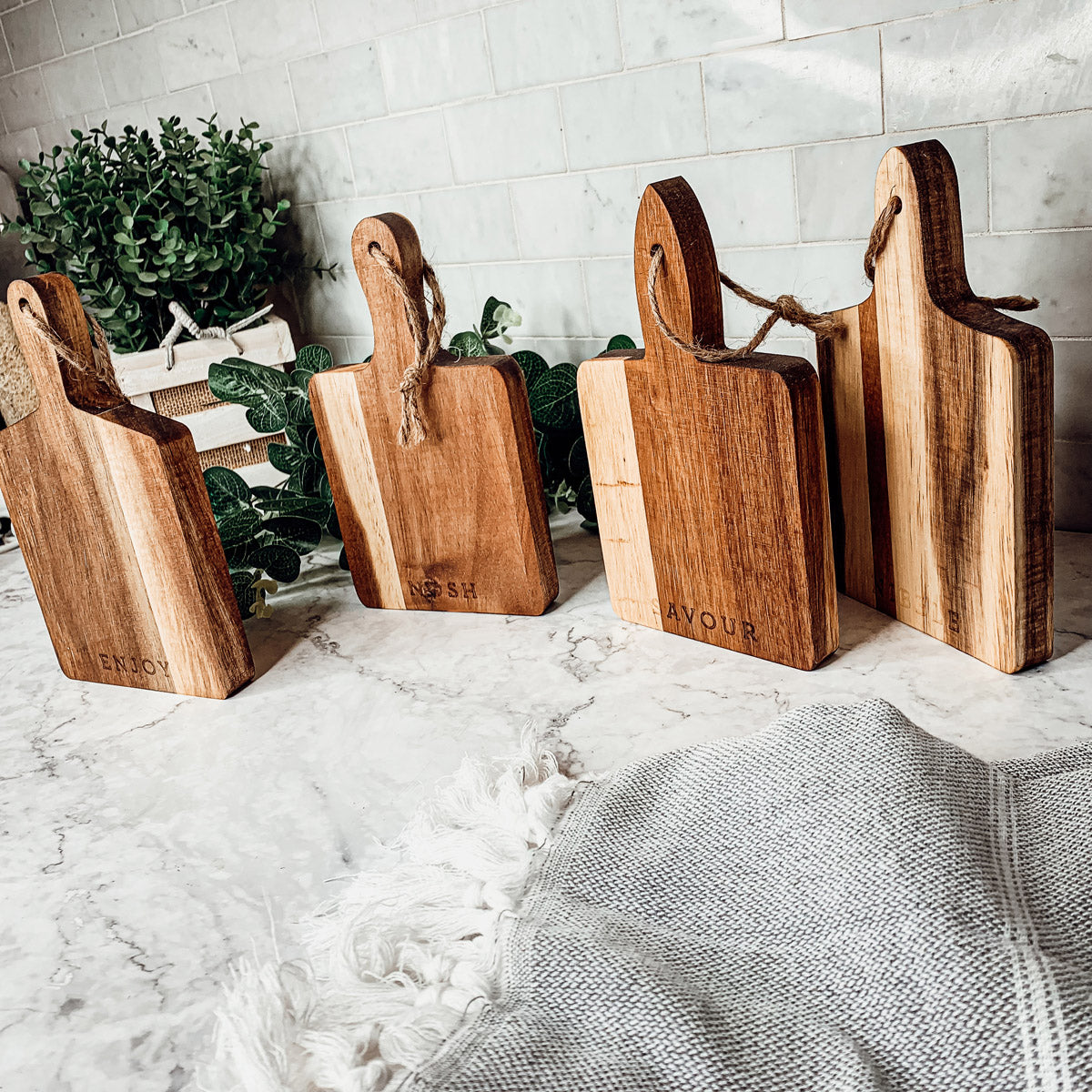 Acacia Mini Serving Boards — Individual or Set of 4