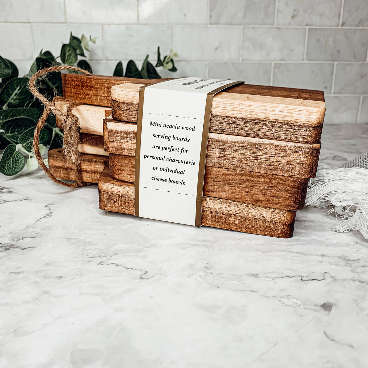 Acacia Mini Serving Boards — Individual or Set of 4