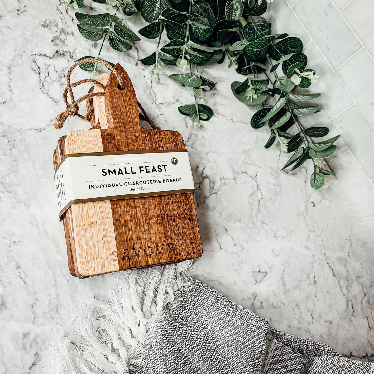 Acacia Mini Serving Boards — Individual or Set of 4