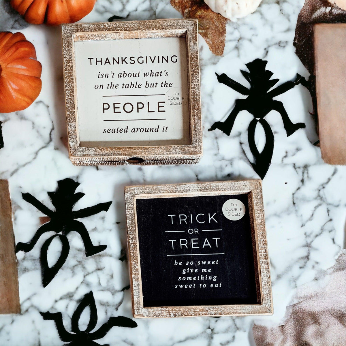 Double-Sided Halloween & Thanksgiving Sign