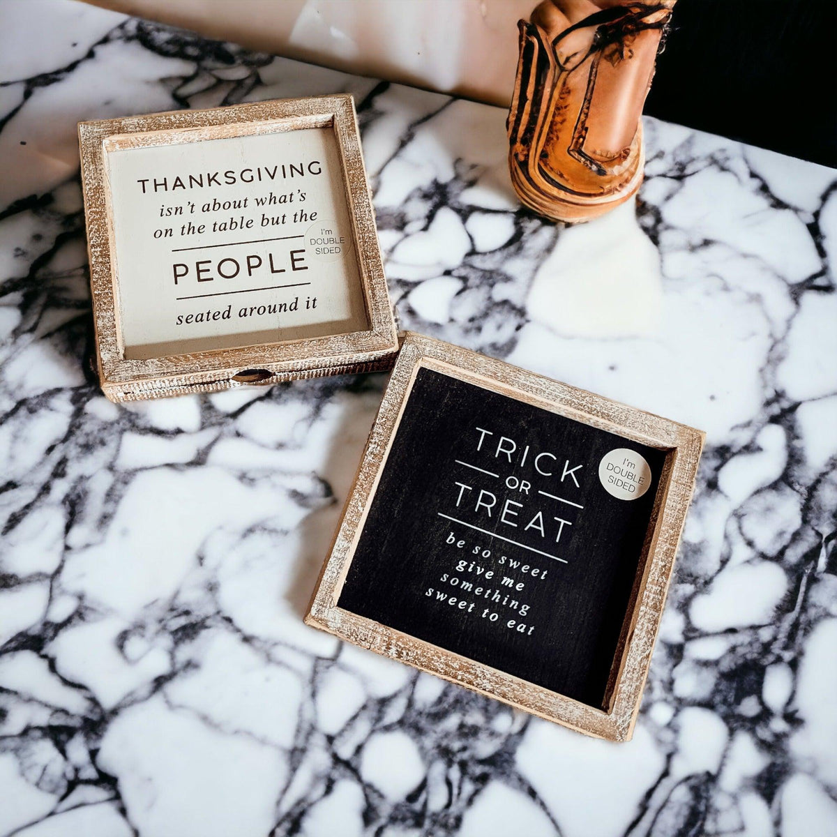Double-Sided Halloween & Thanksgiving Sign