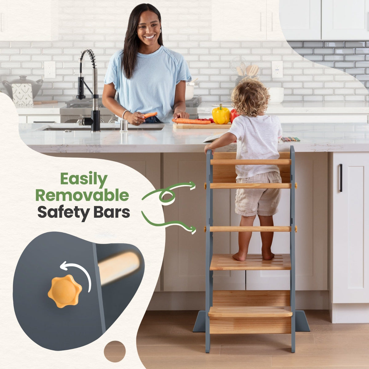 Adjustable Montessori Toddler Tower