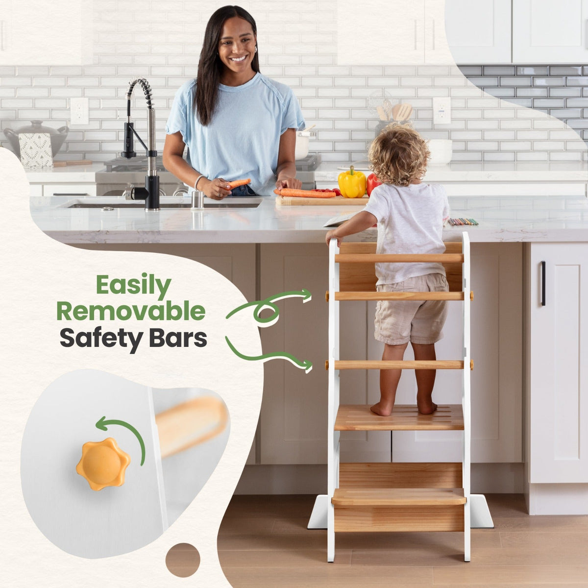 Adjustable Montessori Toddler Tower