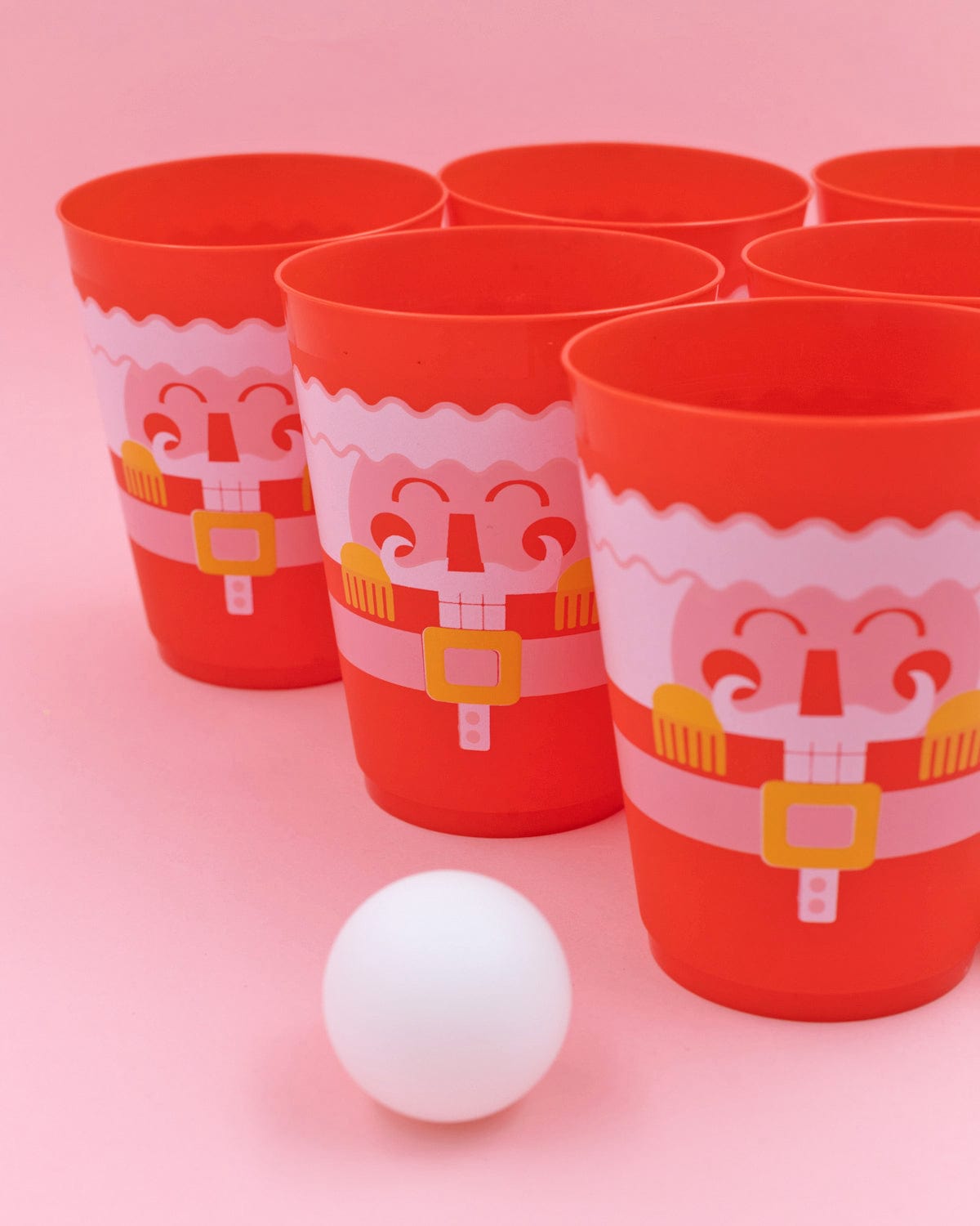 Christmas Nutcracker Pong Party Set — 12 Cups & 2 Balls