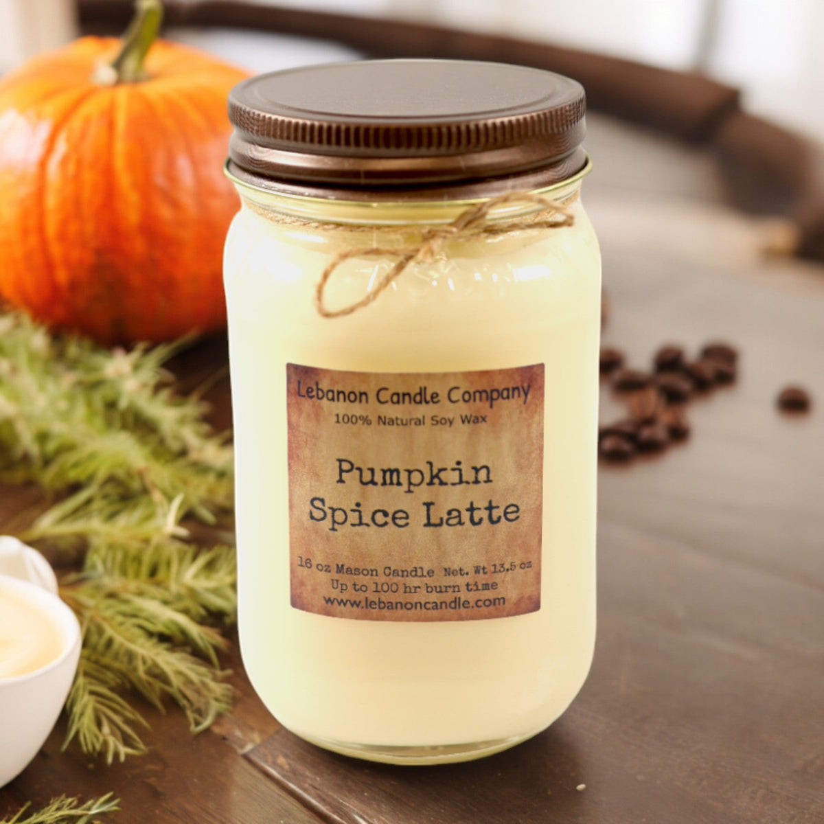 Lebanon Pumpkin Spice Latte Soy Candle — 16.5 oz