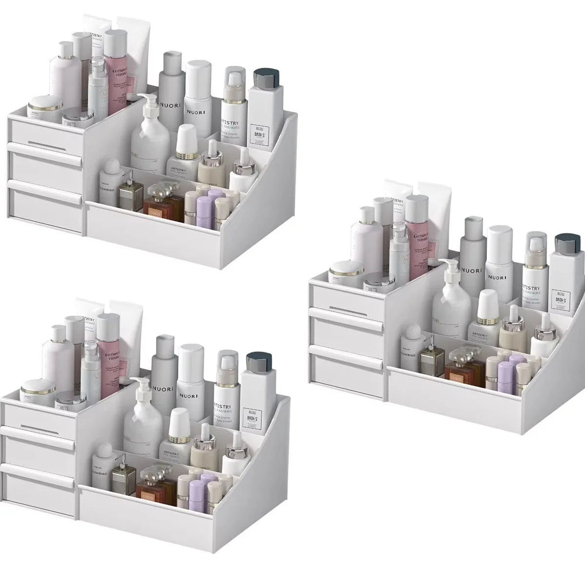 9-Bin Desktop Makeup & Skincare Organizer