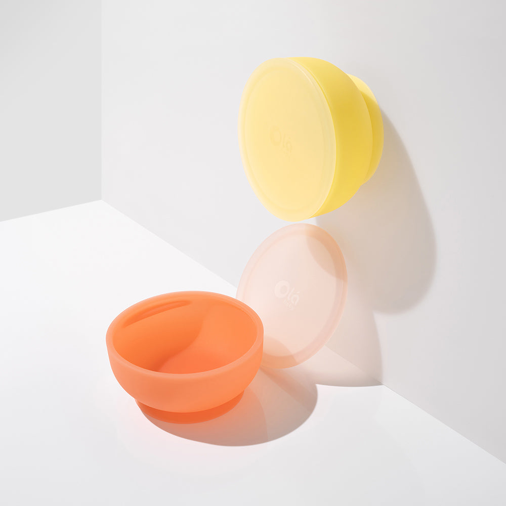 Olababy Silicone Suction Bowl with Lid – 8 oz