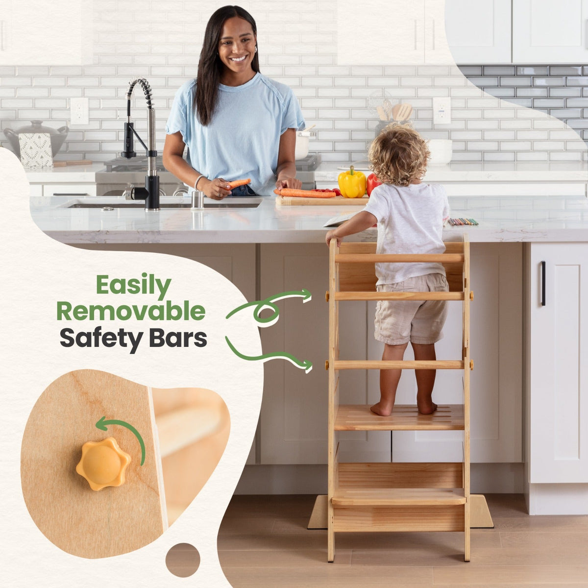 Adjustable Montessori Toddler Tower
