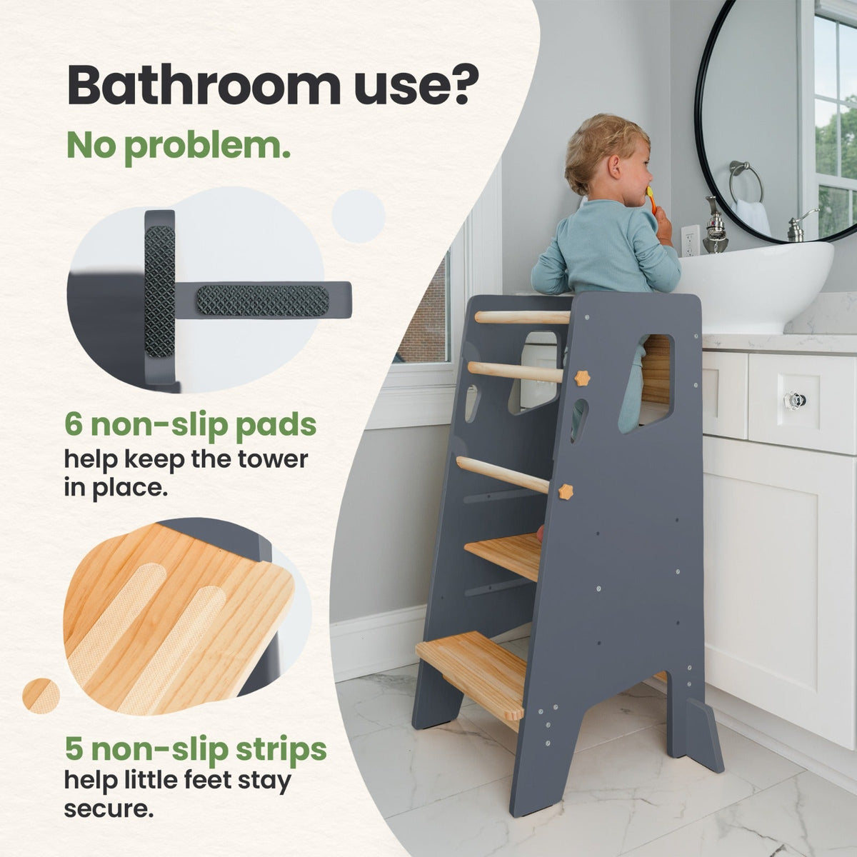Adjustable Montessori Toddler Tower