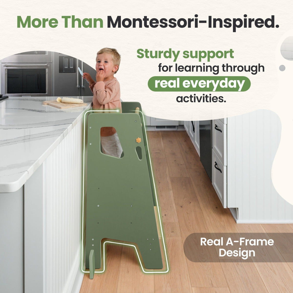 Adjustable Montessori Toddler Tower