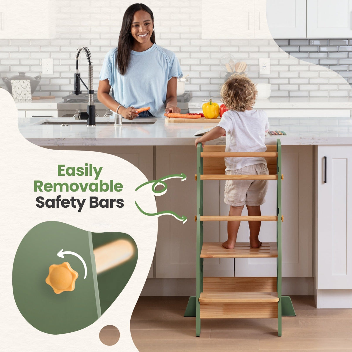 Adjustable Montessori Toddler Tower