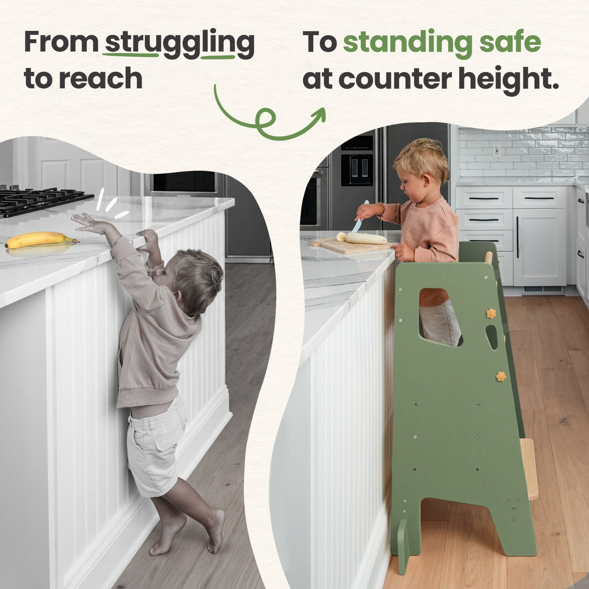 Adjustable Montessori Toddler Tower