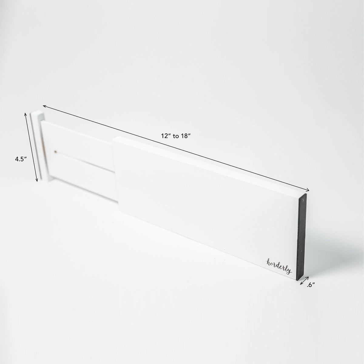Expandable Bamboo Drawer Dividers – White