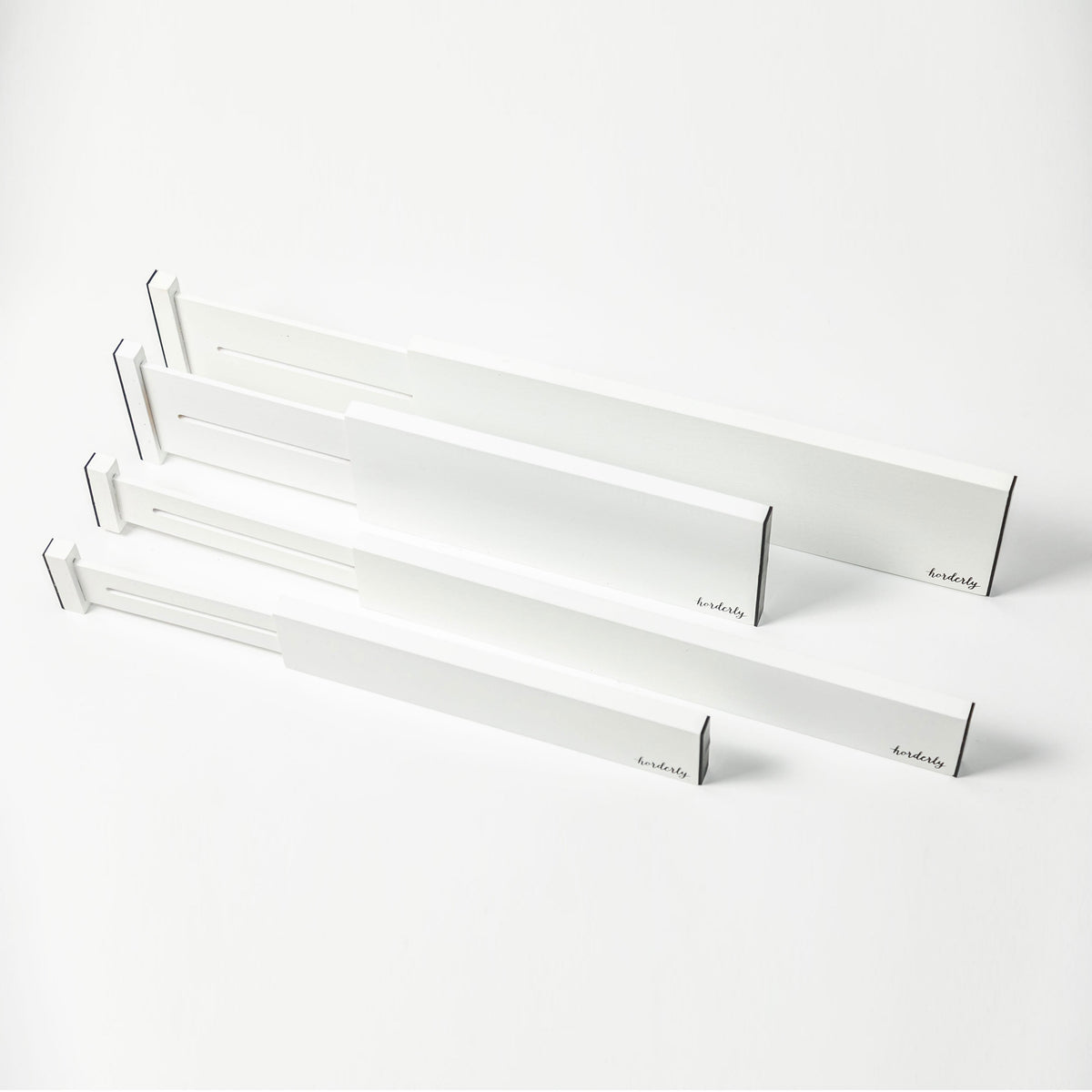 Expandable Bamboo Drawer Dividers – White