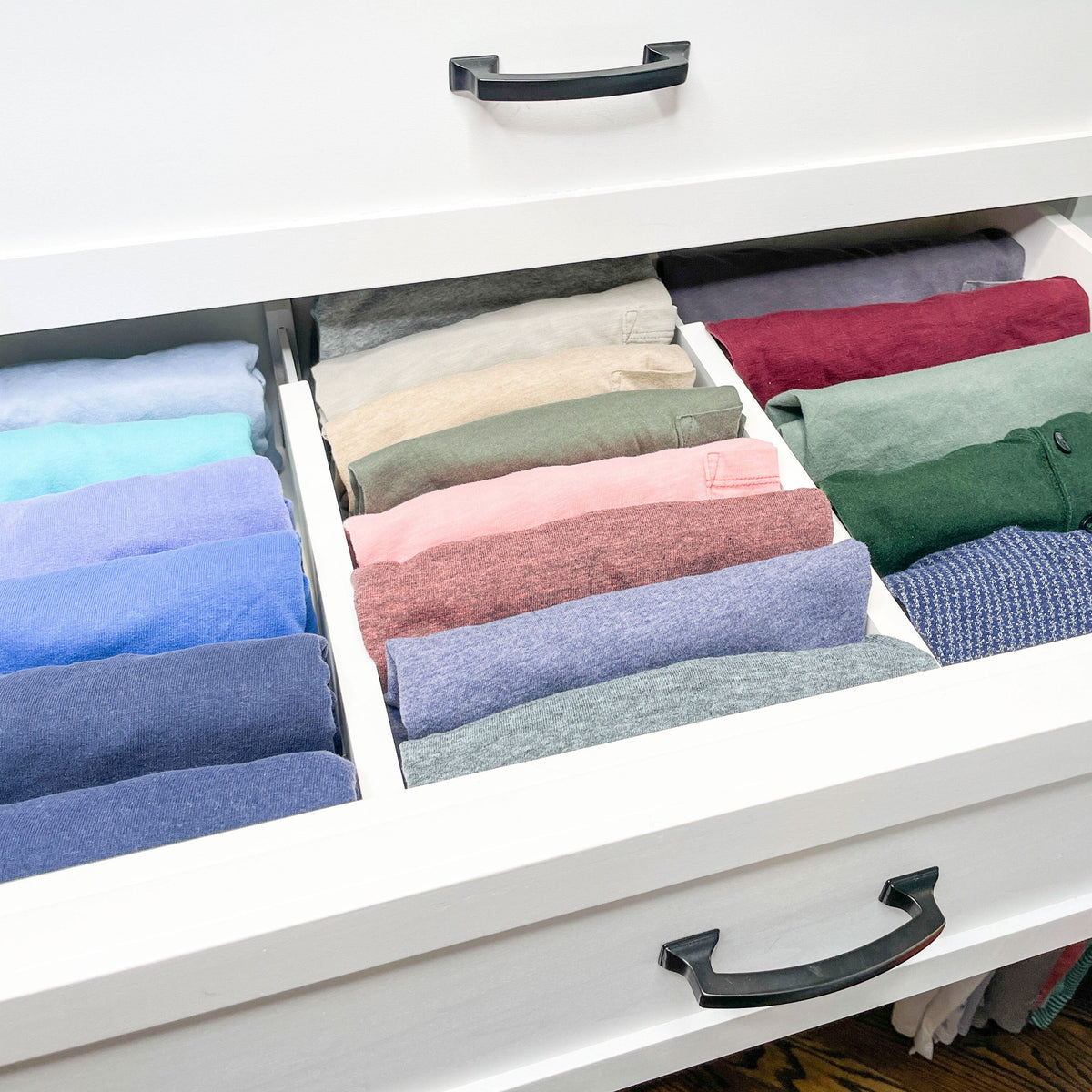 Expandable Bamboo Drawer Dividers – White