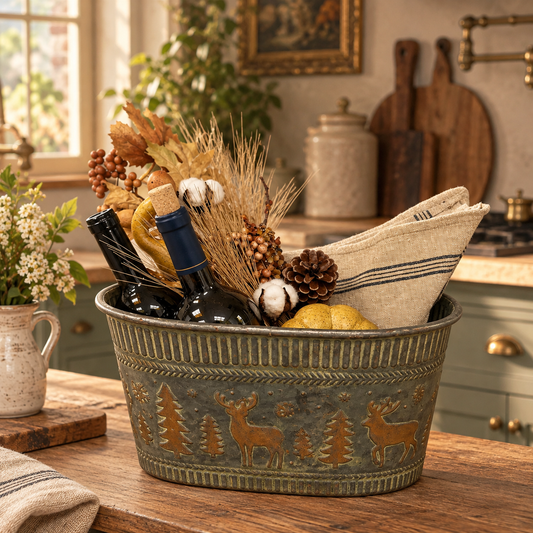 Christmas Iron Storage Boxes — Set of 3