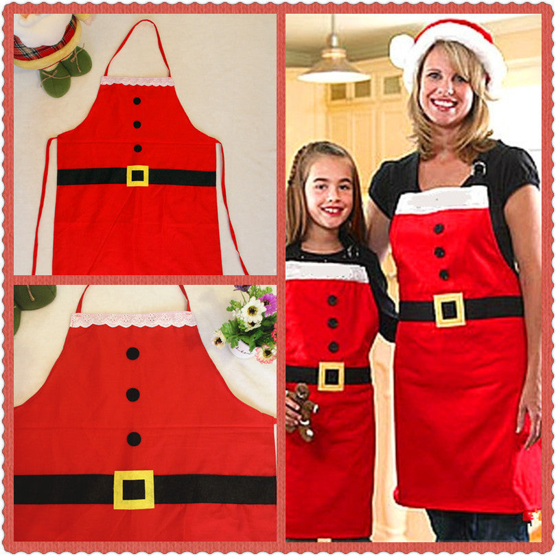 Red Merry Christmas Kitchen Apron