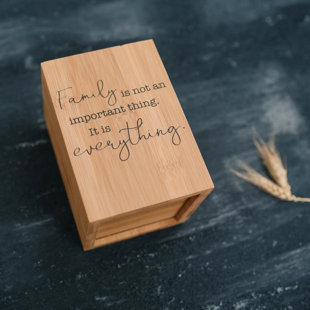 Bamboo Kitchen Utensil Holder – Family Quote