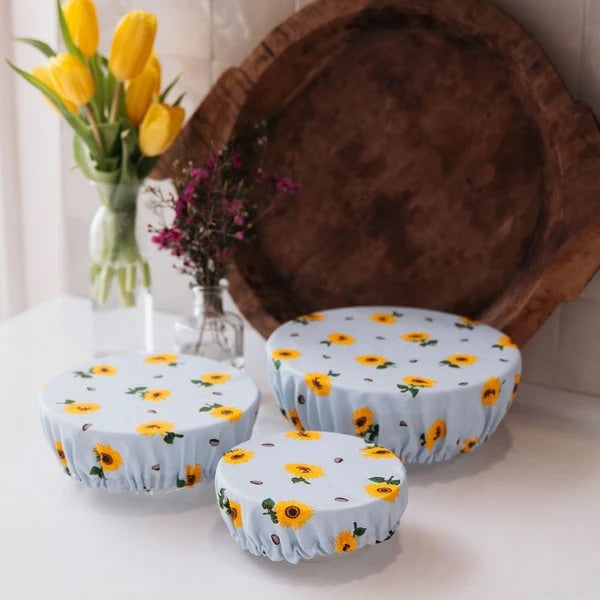 Reusable Cotton Bowl Covers — Set of 3