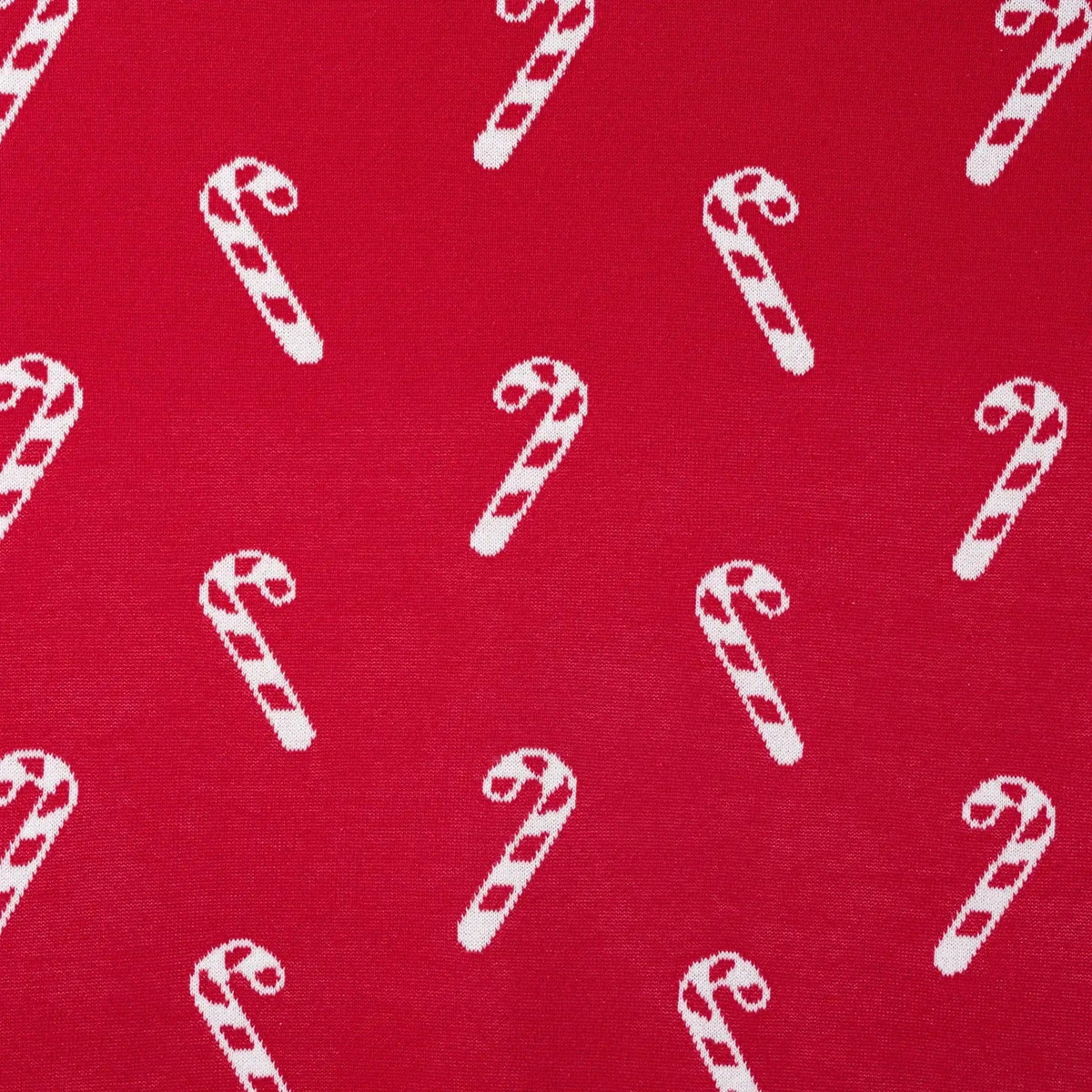 Christmas Candy Cane Cotton Knit Baby Blanket