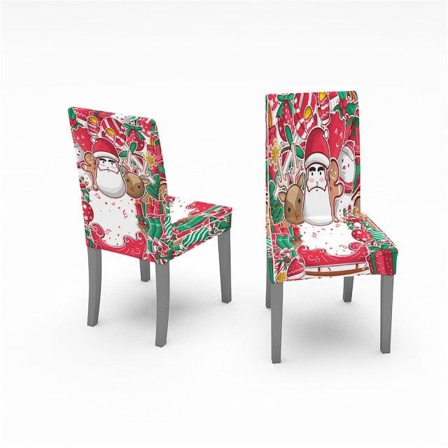 Christmas Dining Chair Slipcovers – 1, 2, 4 or 6 Pack
