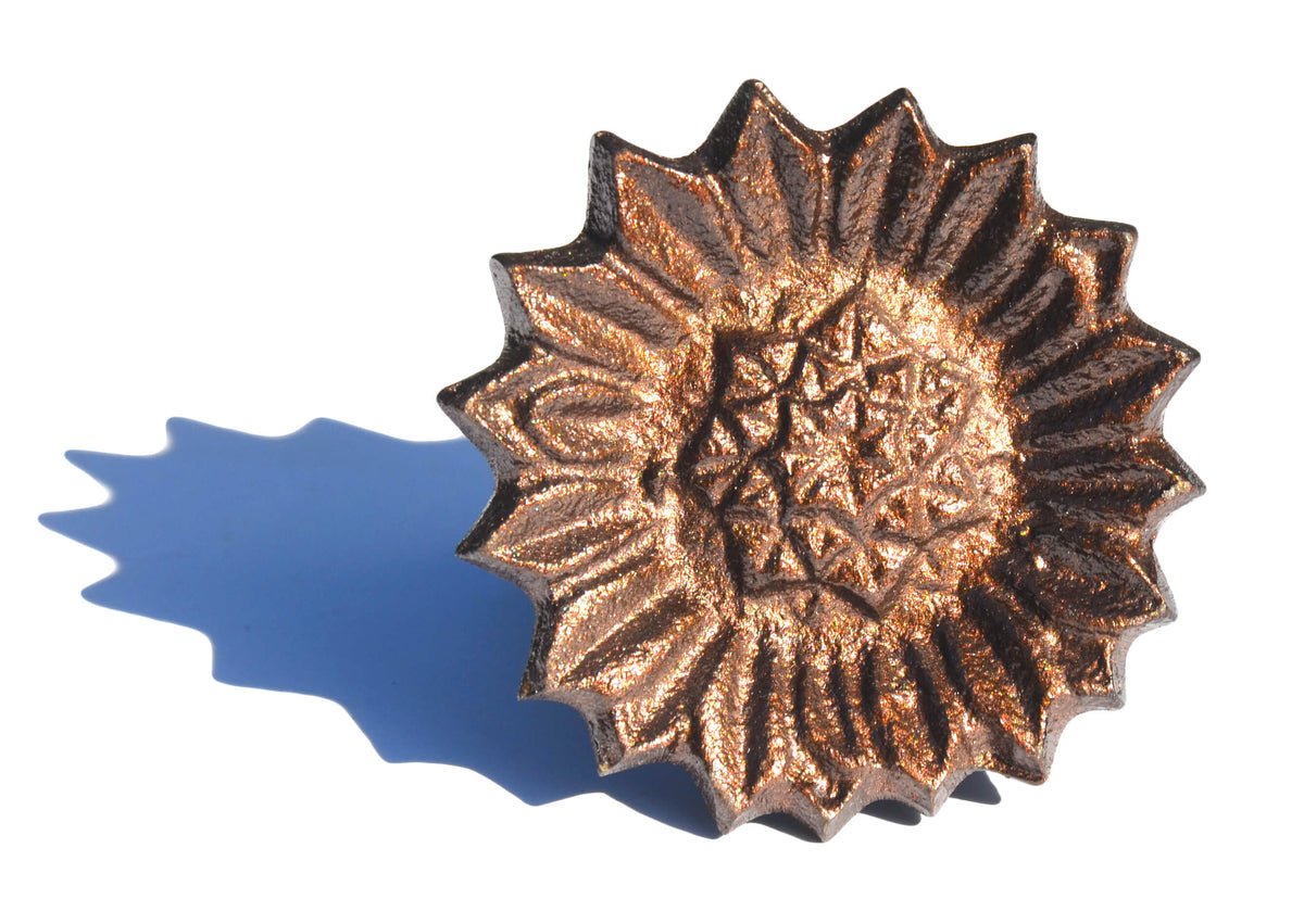 Vibhsa Antique Sunflower Napkin Rings — Set of 4