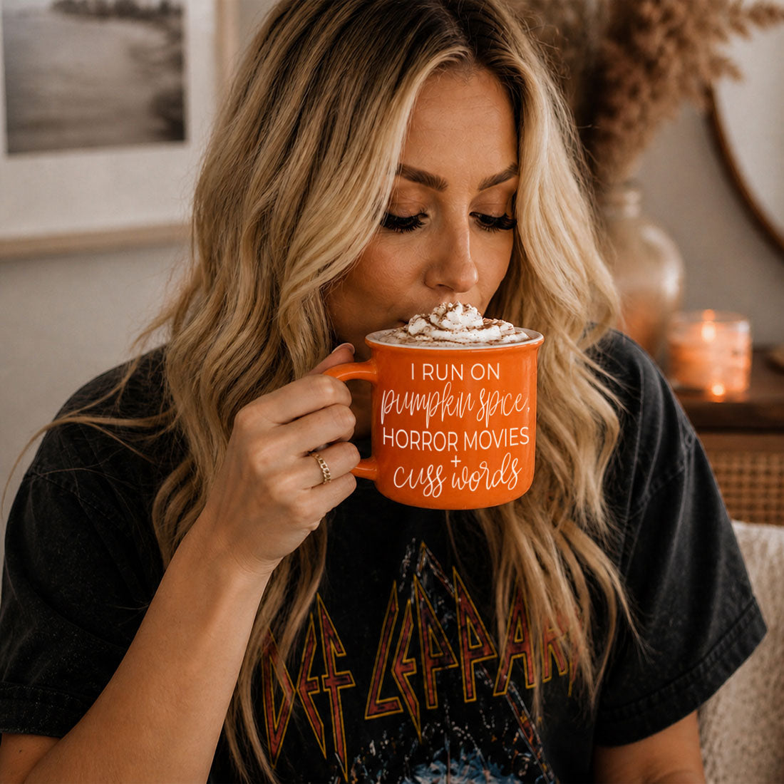 Pumpkin Spice & Horror Movies Ceramic Mug