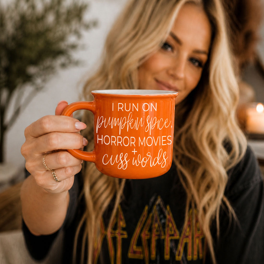Pumpkin Spice & Horror Movies Ceramic Mug