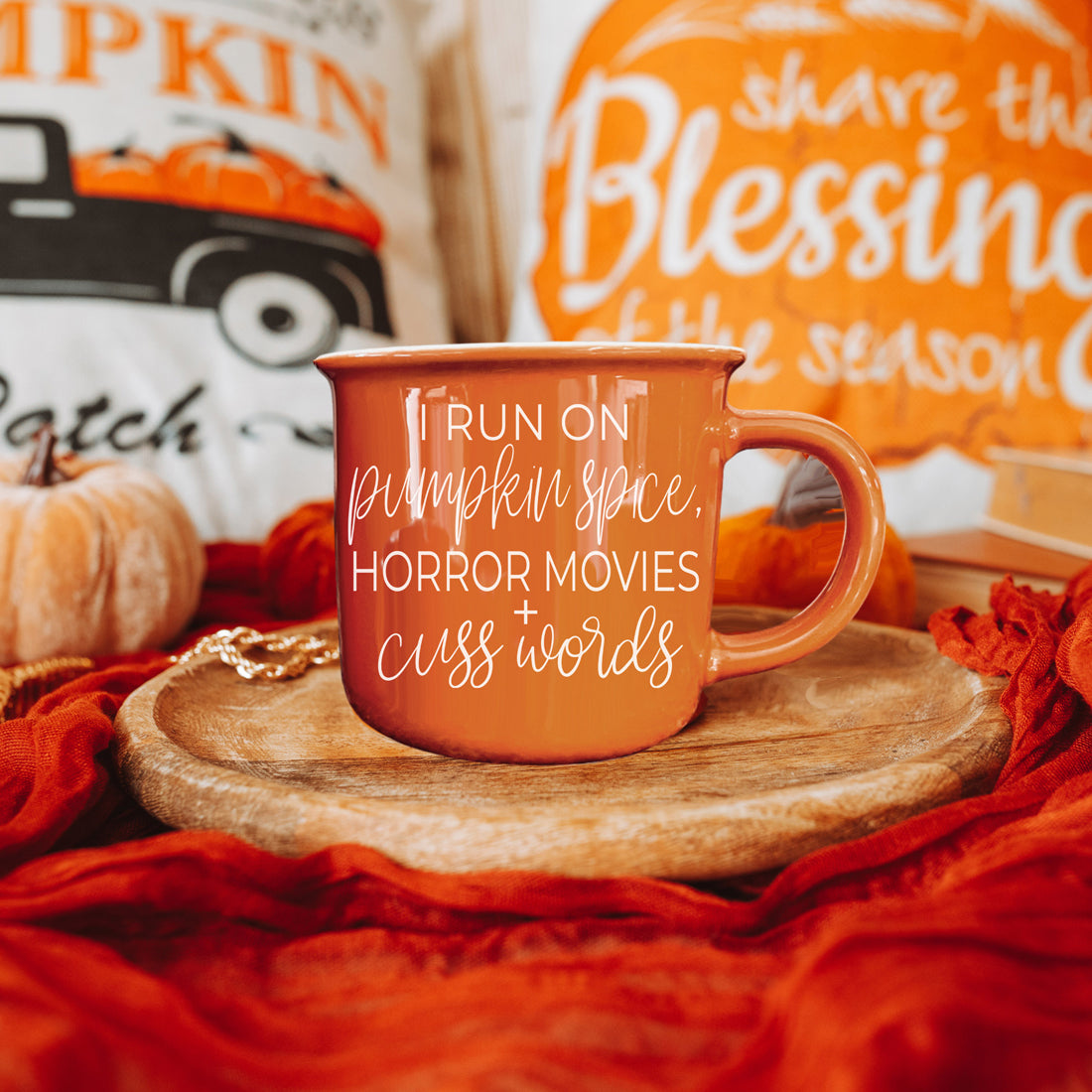Pumpkin Spice & Horror Movies Ceramic Mug