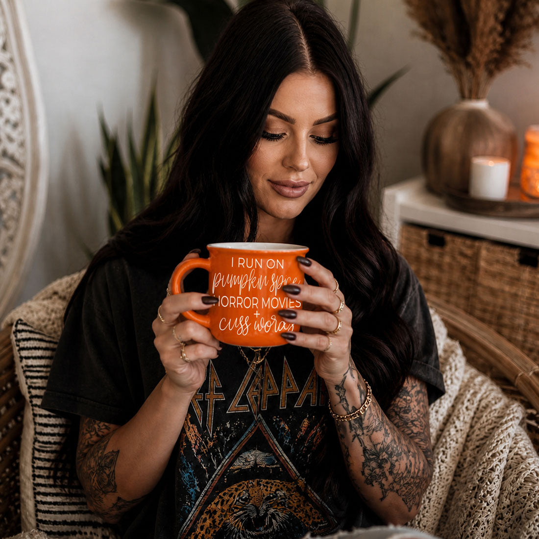 Pumpkin Spice & Horror Movies Ceramic Mug