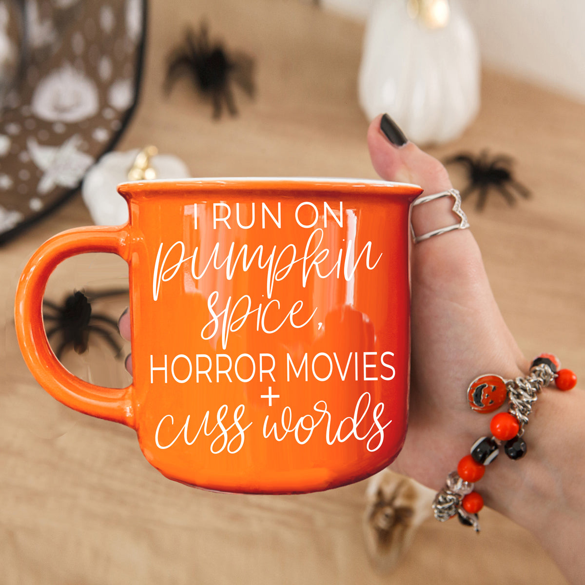 Pumpkin Spice & Horror Movies Ceramic Mug
