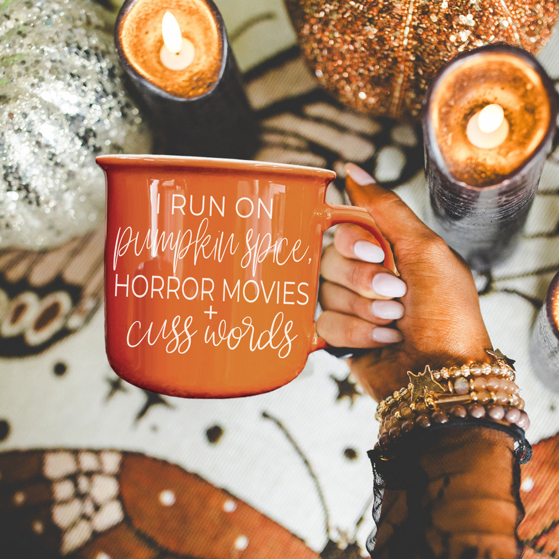 Pumpkin Spice & Horror Movies Ceramic Mug