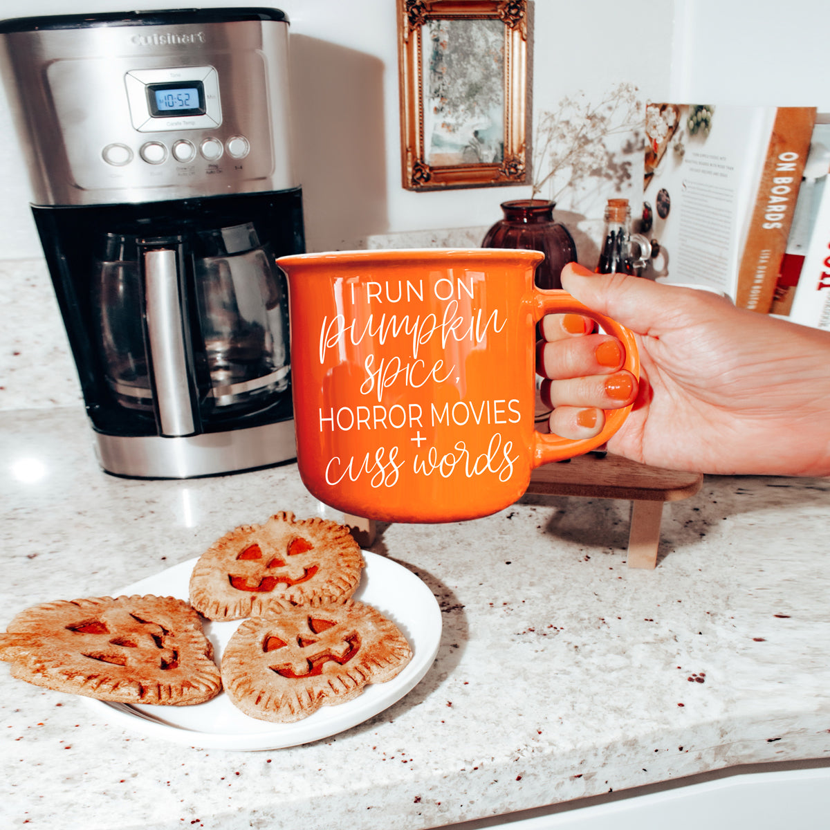 Pumpkin Spice & Horror Movies Ceramic Mug