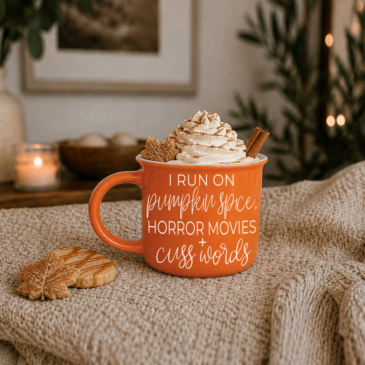Pumpkin Spice & Horror Movies Ceramic Mug
