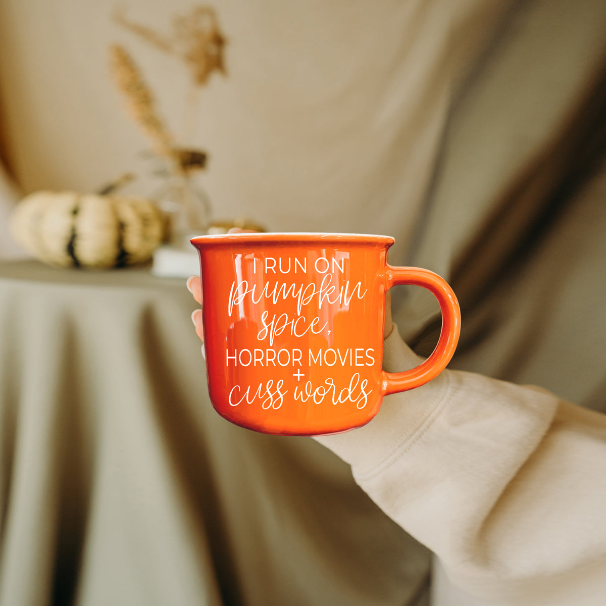 Pumpkin Spice & Horror Movies Ceramic Mug