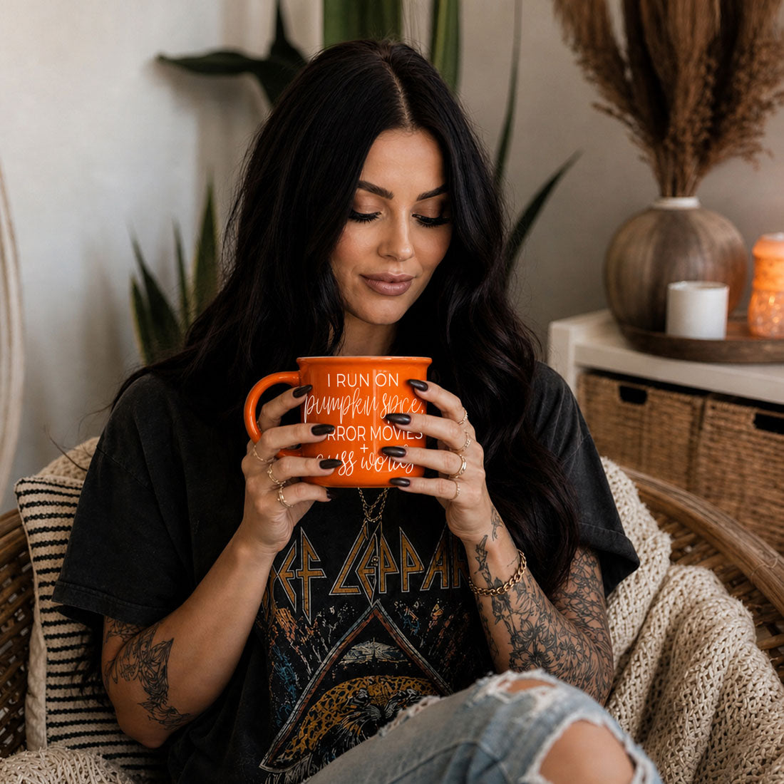 Pumpkin Spice & Horror Movies Ceramic Mug