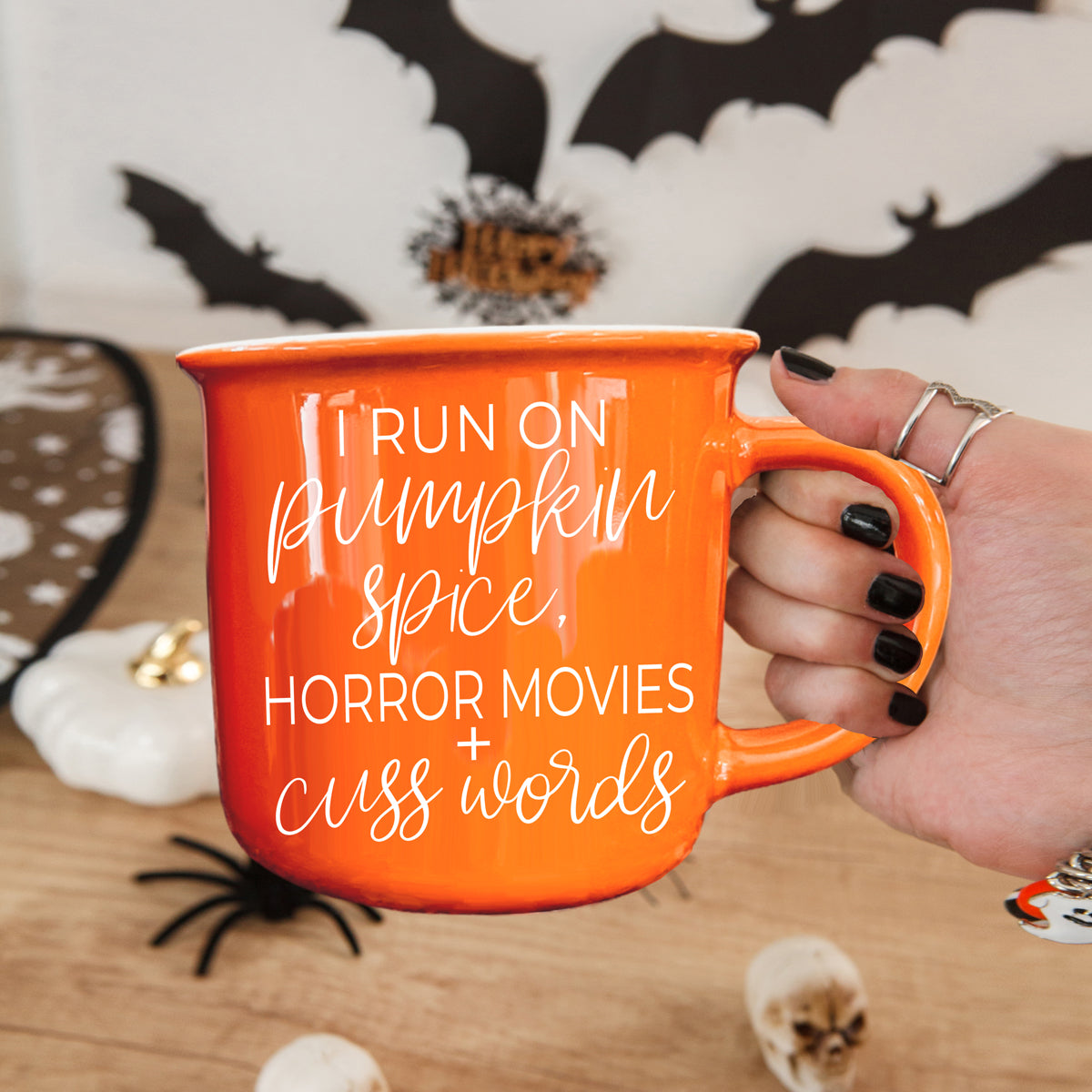Pumpkin Spice & Horror Movies Ceramic Mug
