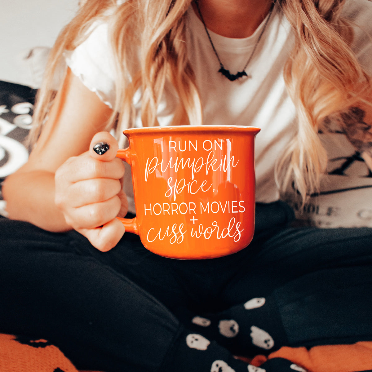 Pumpkin Spice & Horror Movies Ceramic Mug